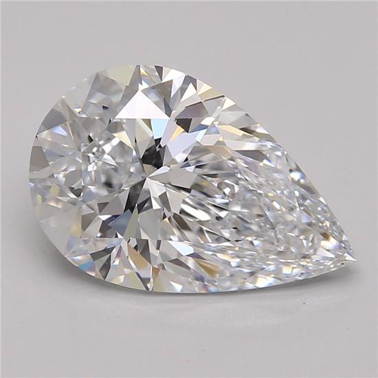 Pear 4.32ct D IF