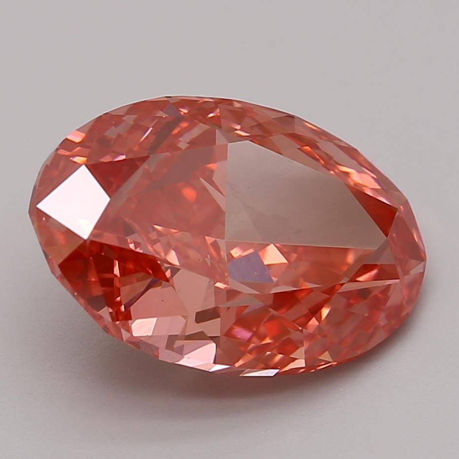 Oval 5.08ct Fancy Vivid  Red VS1