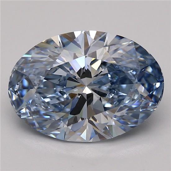 Oval 4.66ct Fancy Vivid Blue VVS2