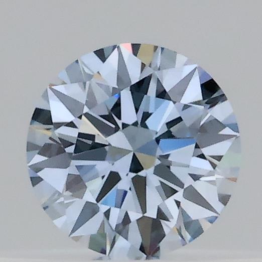 Actual 0.21 carat Fancy Light Blue Round lab-grown diamond