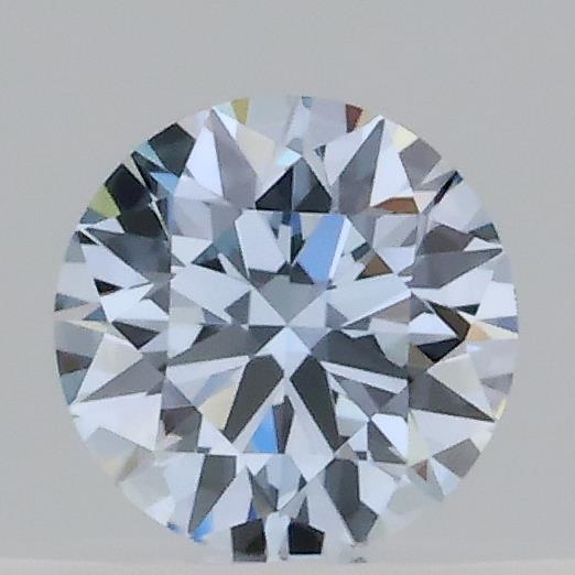 Actual 0.21 carat Fancy Light Blue Round lab-grown diamond