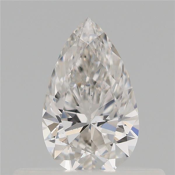 Actual 0.32 carat G Pear lab-grown diamond