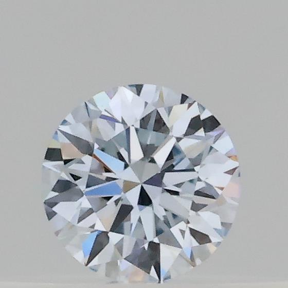 Actual 0.19 carat Fancy Light Blue Round lab-grown diamond