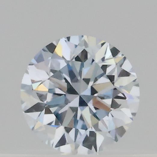 Actual 0.21 carat Fancy Light Blue Round lab-grown diamond
