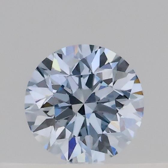 Actual 0.21 carat Fancy Light Blue Round lab-grown diamond