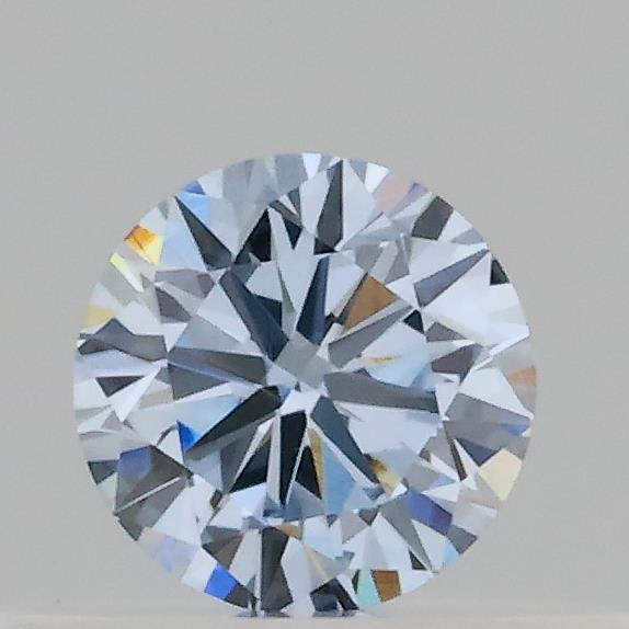 Actual 0.24 carat Fancy Blue Round lab-grown diamond