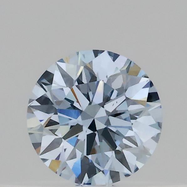 Actual 0.26 carat Fancy Blue Round lab-grown diamond