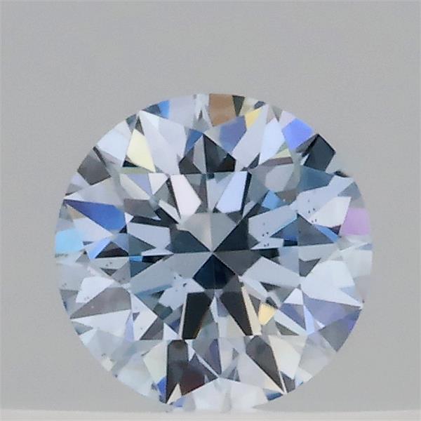 Actual 0.24 carat Light Blue Round lab-grown diamond