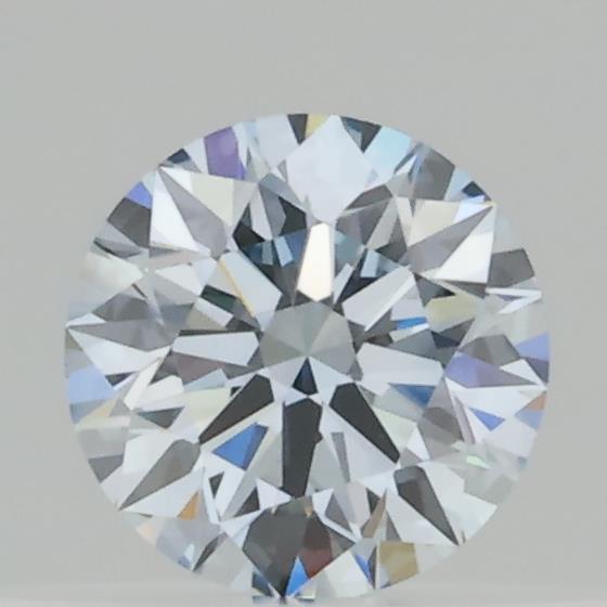 Actual 0.26 carat Light Blue Round lab-grown diamond