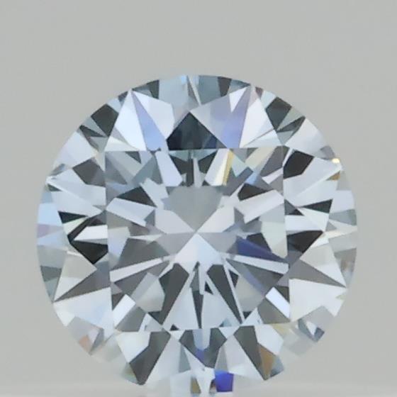 Actual 0.26 carat Light Blue Round lab-grown diamond